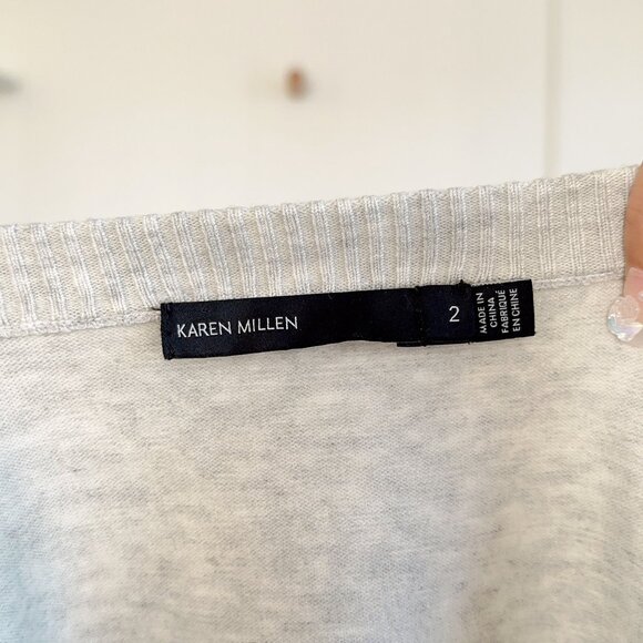 Karen Millen Gray and White Layered Sweater - Picture 5 of 5